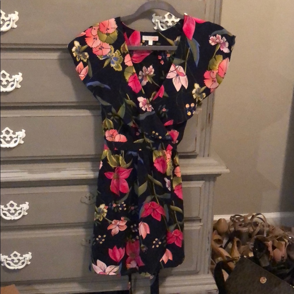 Floral wrap dress